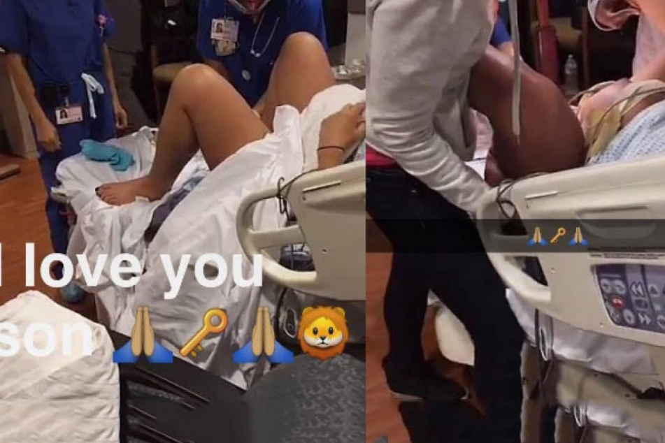 Seine Frau quält sich auf dem Krankenbett, während Dj Khaled die Geburt für seine Snapchat-Fans filmt.