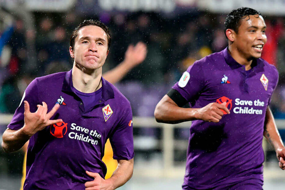 Weltklasse! Fiorentinas Youngster Federico Chiesa (l.) erzielte in der Partie gegen den AS Rom drei Tore.
