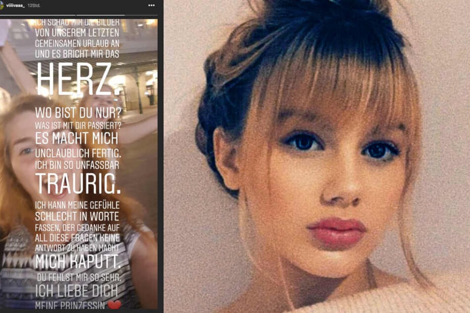 Auf Instagram richtet sich Vivien Reusch an ihre vermisste Schwester Rebecca (15).