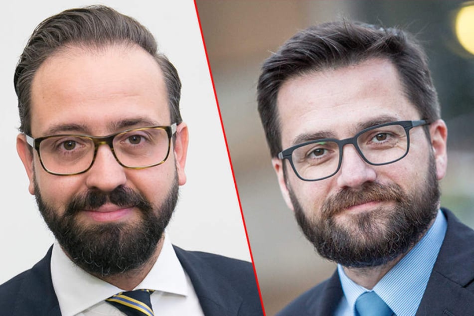 Die Justiz-Zwillinge? Die Thomas Kutschaty (r., 48) und Sebastian Gemkow
(38) sehen sich zum Verwechseln ähnlich.