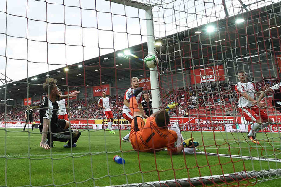 Timmy Thiele traf zum 0:1 und erzielt das erste Jenaer Saisontor.