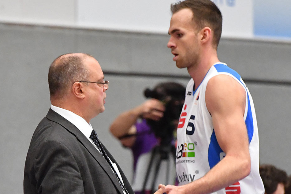 Titans-Coach Steven Clauss mit David Robert Sturner.