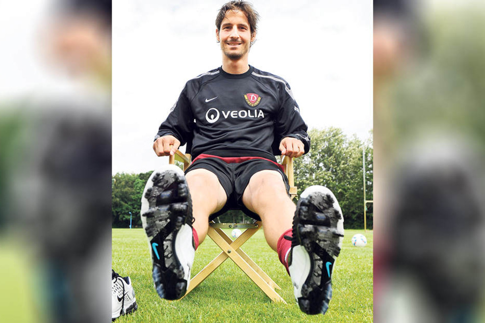 Zeig’ her, Deine Schuh’! Martin Stoll schnürte in der Saison 2011/12 für Dynamo die Töppen.