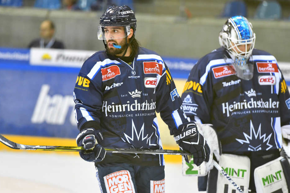 Enttäuschung pur beim Eislöwen-Duo Shawn Boutin und Goalie Marco Eisenhut