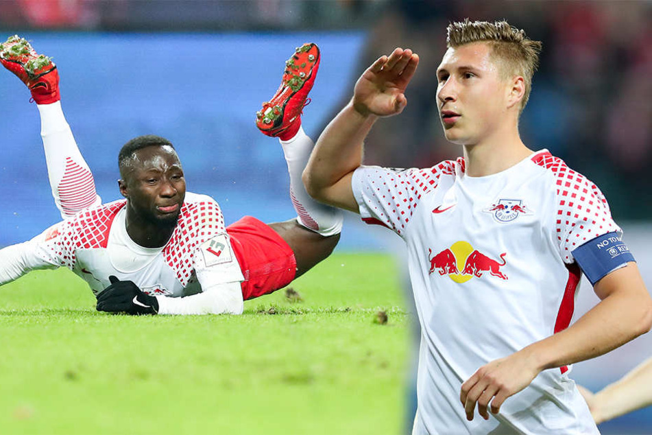 Werden im Rückspiel fehlen: Naby Keita (l.) und Abwehrchef Willi Orban (25).