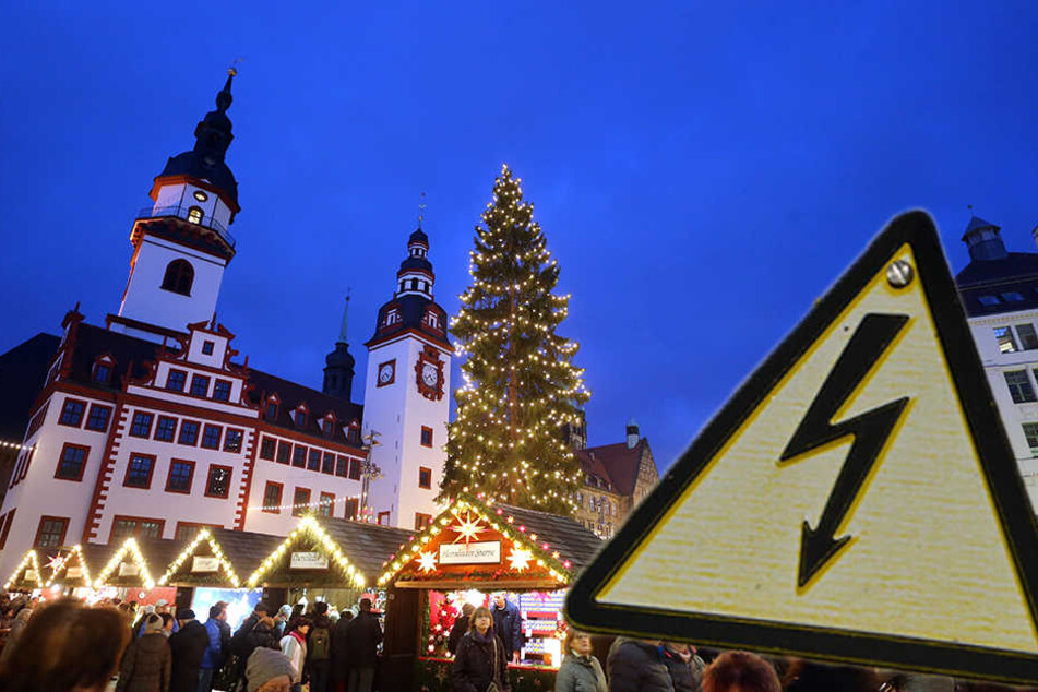 Einige Händler auf dem Weihnachtsmarkt standen plötzlich im Dunkeln.