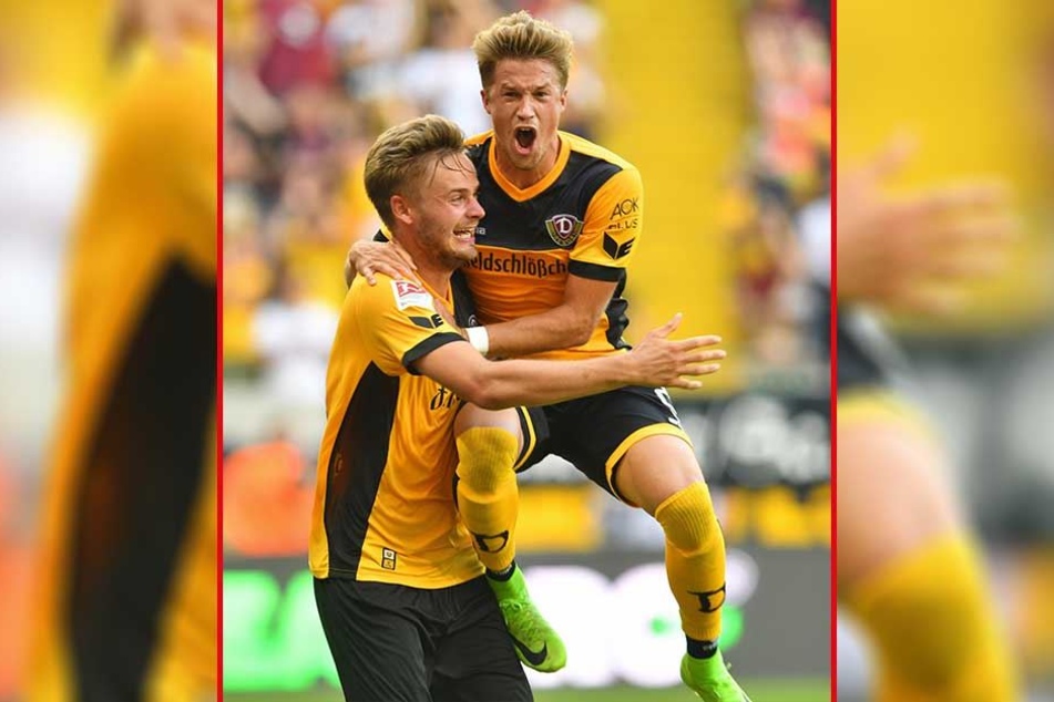 Hatten lange keinen Grund mehr, als Stammspieler zu feiern: Lucas Röser (l.) und Patrick Möschl kamen unter Maik Walpurgis nur zu Kurzeinsätzen.