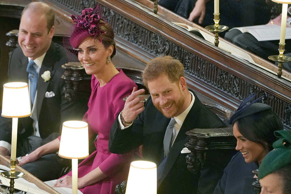 William, Kate, Harry und Meghan hatte in der Kirche jede Menge zu lachen.