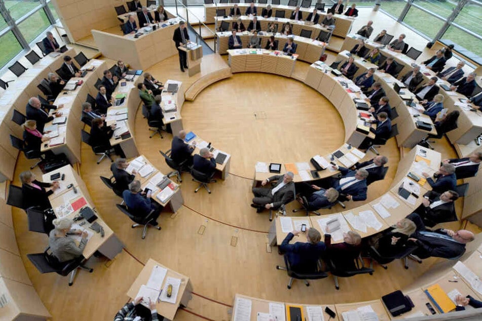 Schleswig-Holstein, Kiel: Blick in den Landtag.