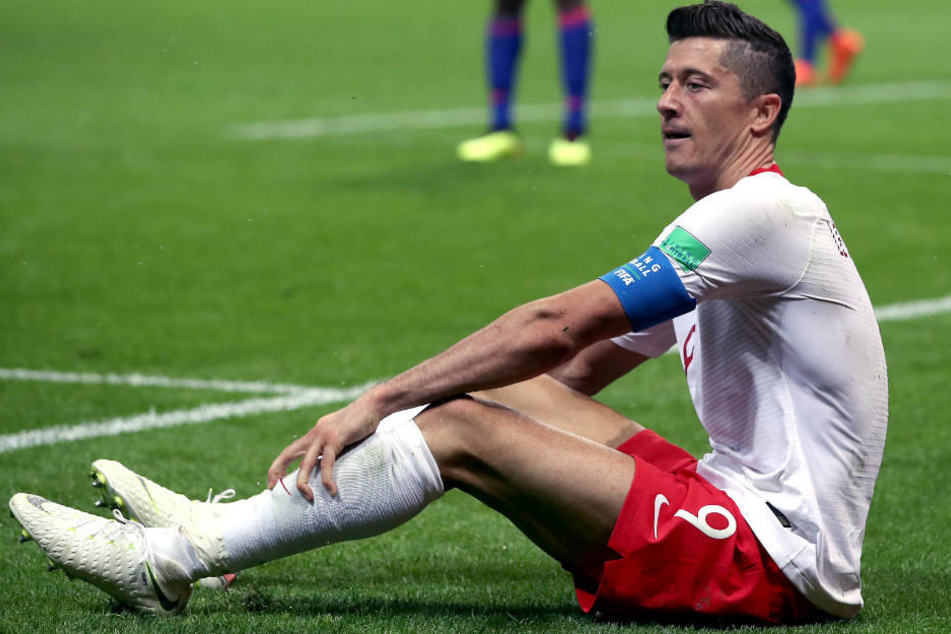 Robert Lewandowski konnte im Dress Polens bei der WM nicht überzeugen.