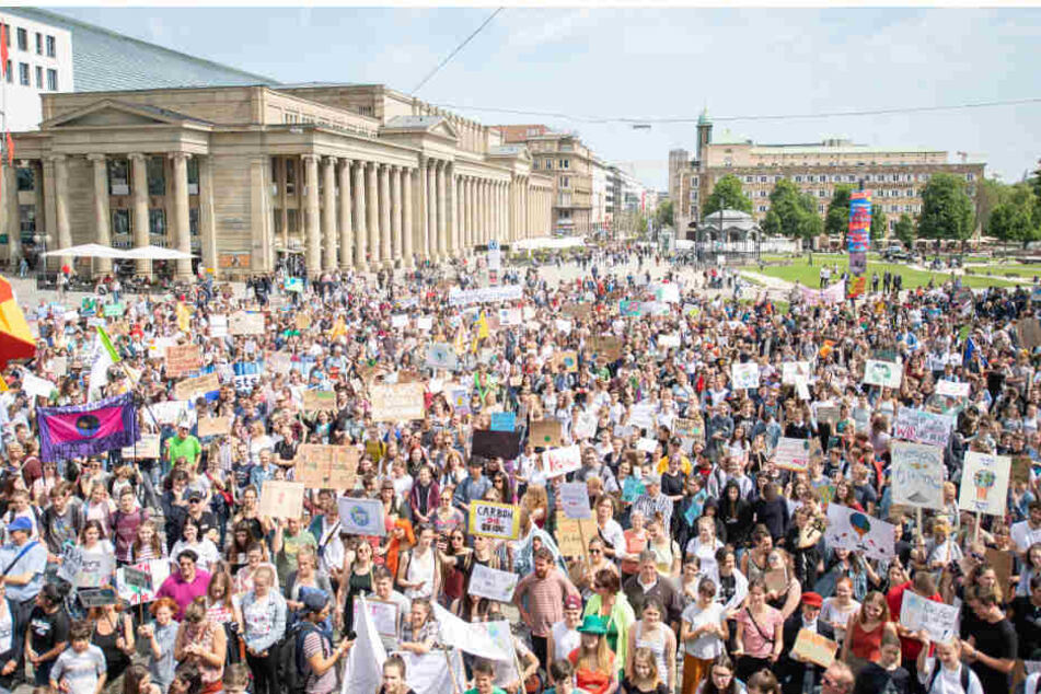 Fridays for Future Bewegung in Stuttgart im Mai 2019.