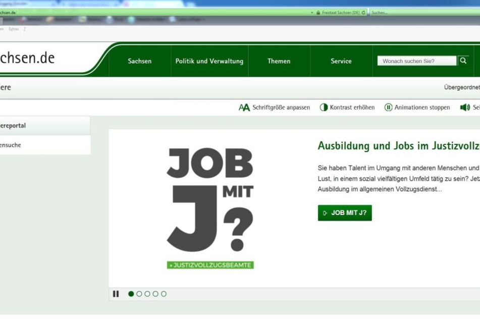 Runderneuert: Die Karriere-Seite des Freistaates im Internet.