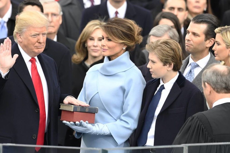 Donald Trump während seiner Vereidigung zum 45. Präsidenten der USA.