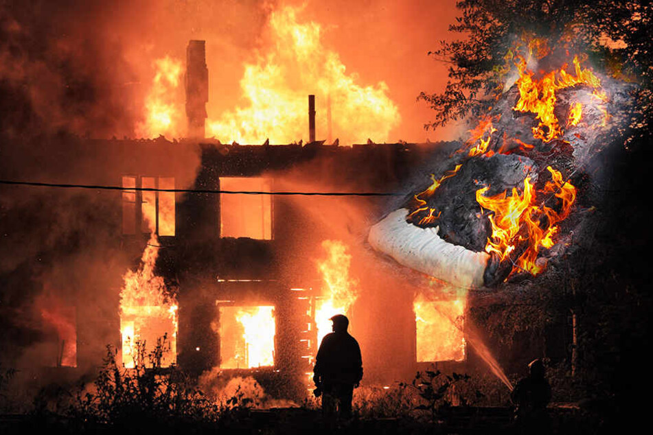 Jugendliche Will Matratze Mit Fohn Warmen Und Brennt Ganzes Haus