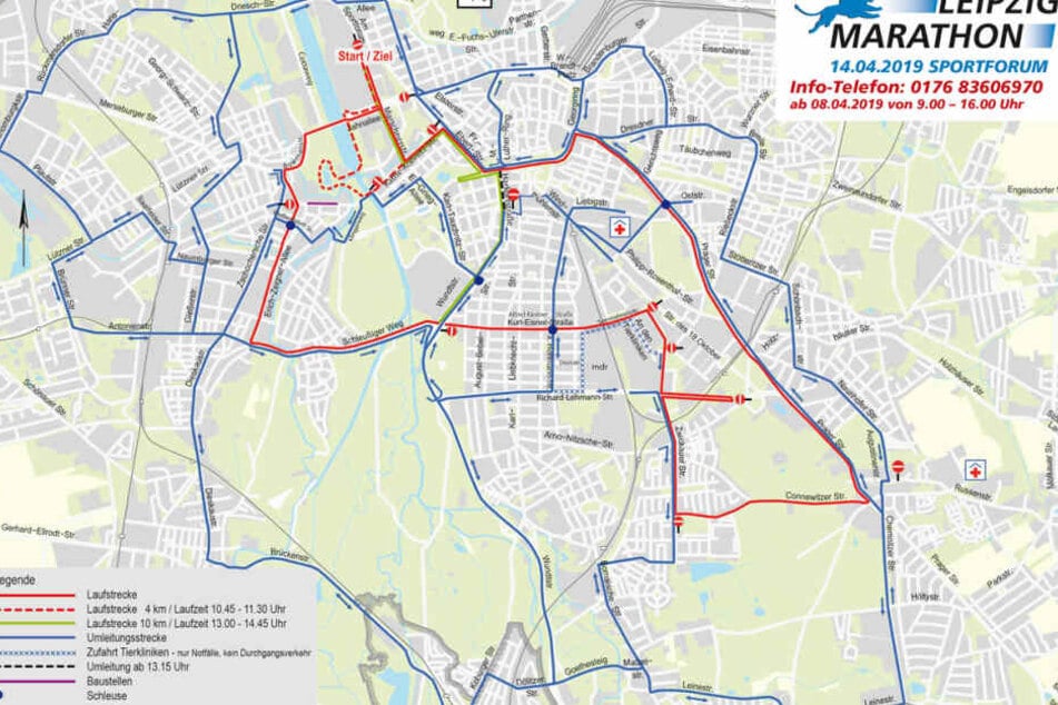 Alle Details zur Laufstrecke und den Sperrungen/Umleitungen.