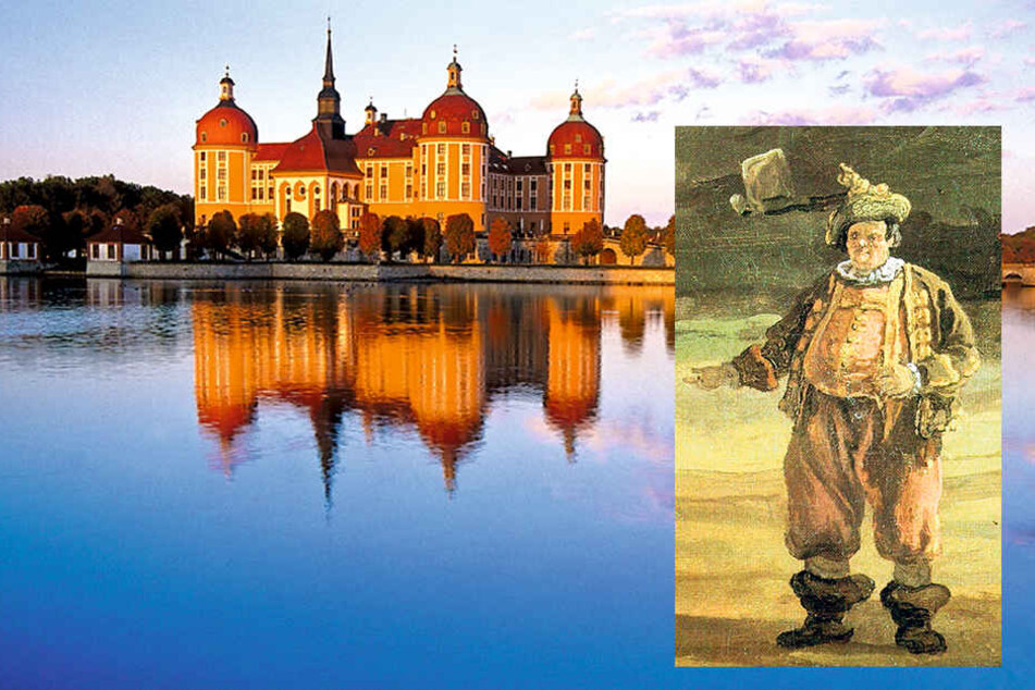 Hofnarr Fröhlich, hier porträtiert
von Canaletto, kehrt als Schatz-Büste zurück auf Schloss Moritzburg.