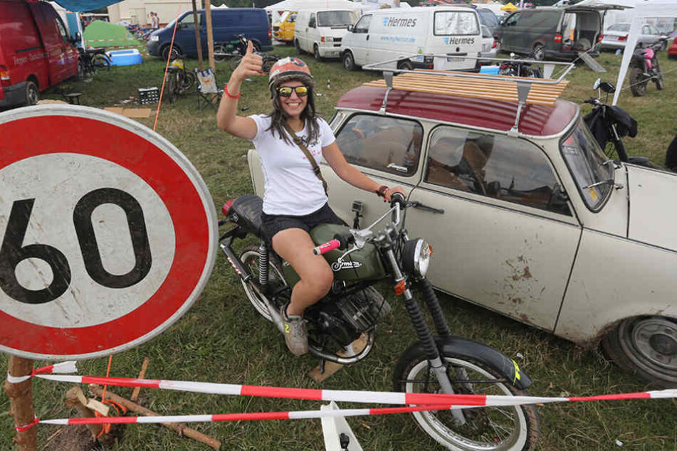 Bella Neubert (19) aus Stützengrün ist bereits zum fünften Mal beim Simsontreffen.