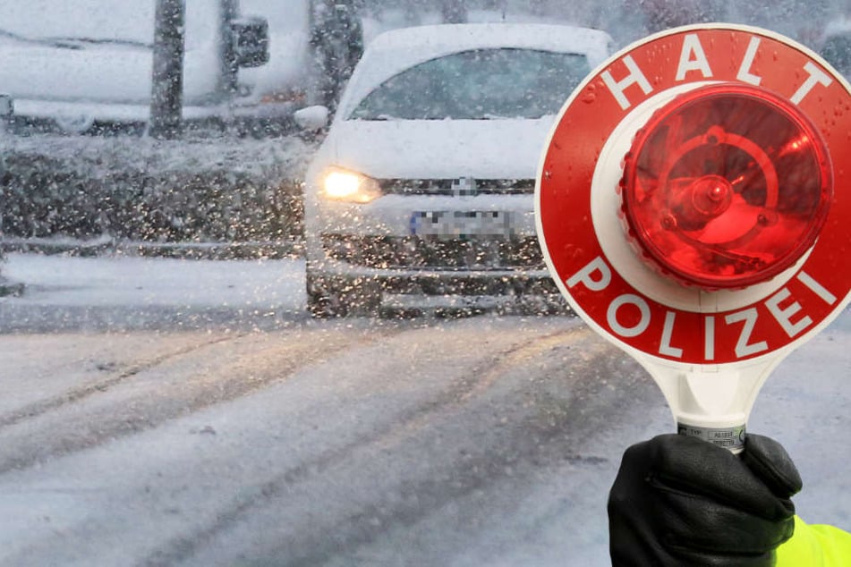 Die Polizei erinnert alle Autofahrer an die Winterreifenpflicht bei Schneefall (Symbolbild).