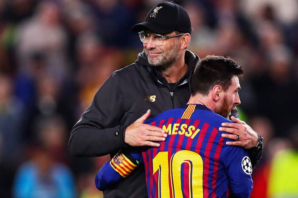 Fairer Gratulant: Liverpool-Coach Jürgen Klopp (l.) beglückwünscht Lionel Messi zu dessen großartiger Leistung.