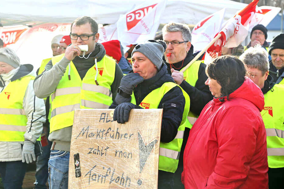 Bei Teigwaren Riesa erreichten die Mitarbeiter auch mit Warnstreiks die Tarifbindung.