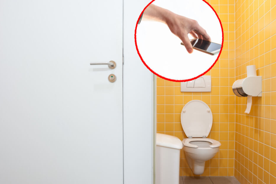 Der Mann filmte die Frau über die Toilettentrennwand hinweg. (Symbolbild)