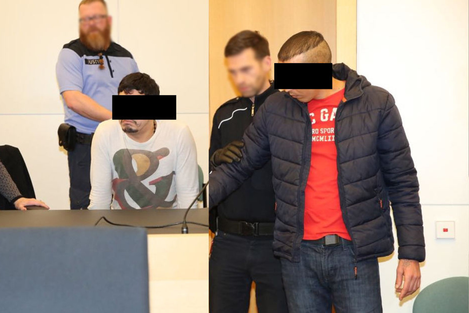 Am Landgericht gab es am Donnerstag die Urteile - Chakir A. (24, li.) aus Marokko: 3 Jahre 2 Monate. Radouan K. (27) aus Libyen muss 2 Jahre neun Monate hinter Gitter.