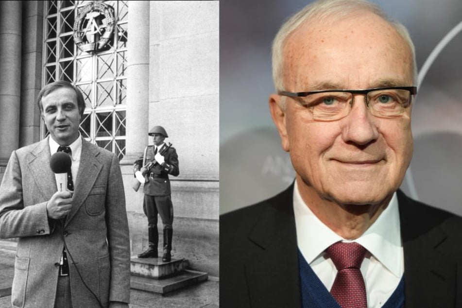 Damals und heute: Fritz Pleitgen als Korrespondent in Ost-Berlin 1979 (l.) und vor seinem 80. Geburtstag am 21.03.2018.