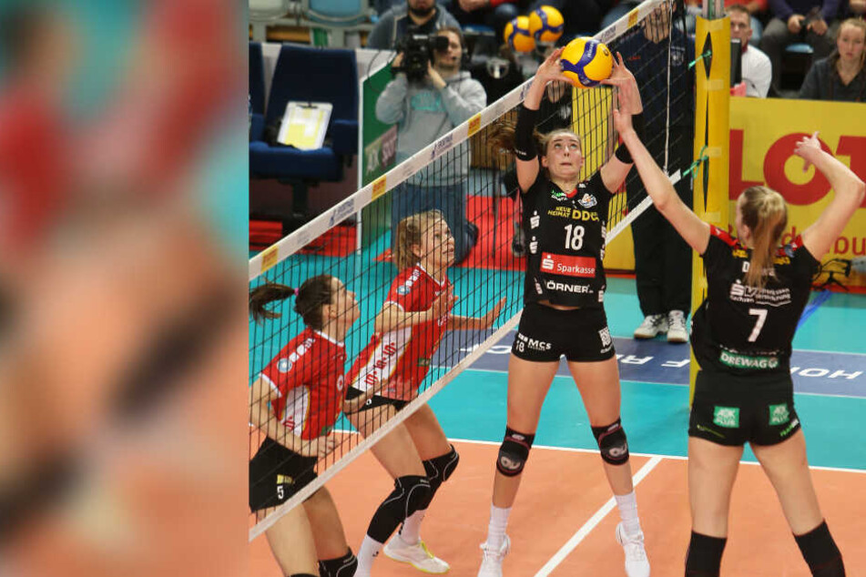 Die 17-jährige Sarah Straube (Nr. 18) verteilte erstmals von Beginn an die Bälle.