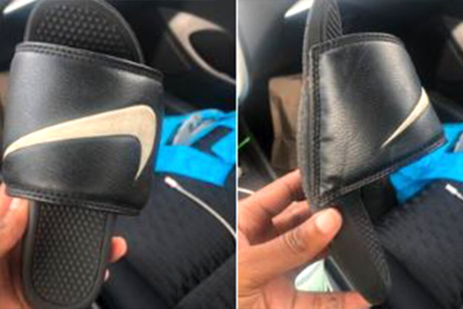 Größe 9? Die Frau dachte zunächst, sie hätte Schuhe fremde Kinderschlappen in ihrem Auto.