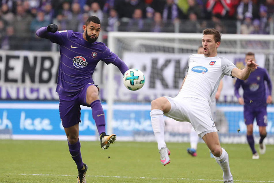 Cebio Soukou schoss Aue schon der 9. Minute in Führung