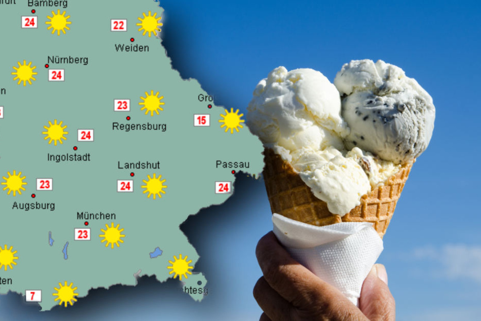 Am Sonntag kann es bis zu 24 Grad geben, in der nächsten Woche dann schon bis zu 28 Grad.