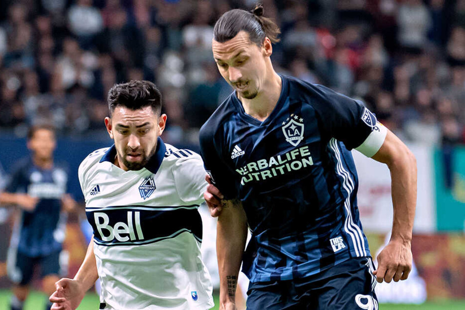 Zlatan Ibrahimvic (r.) war auch gegen die Vancouver Whitecaps der spielentscheidende Mann für Los Angeles Galaxy: Mit einem Tor und einer Vorlage führte er sein Team zum 2:0-Auswärtssieg.