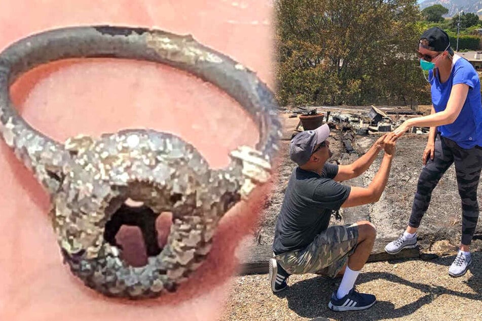 Der verschmorte Ring wurde aus der Asche gezogen. Dann kam es zum Hochzeitsantrag Nummer zwei.