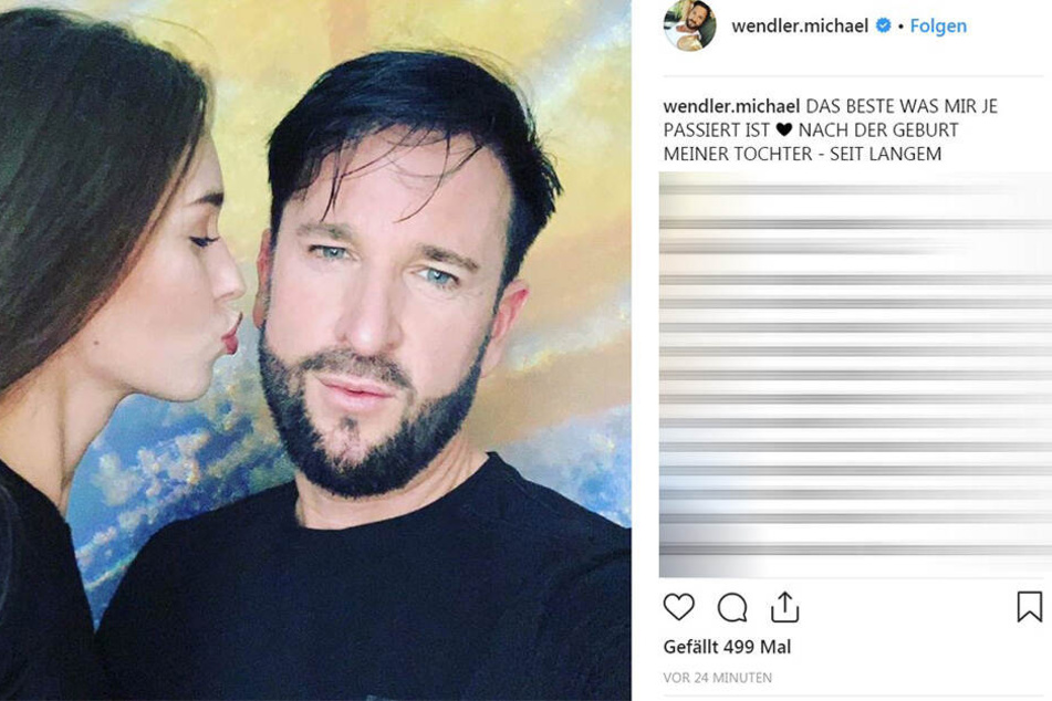 Michael Wendler (46) setzt nahezu zeitgleich ein Posting mit demselben Foto ab - hat aber wohl vorher noch an den Farben geschraubt.
