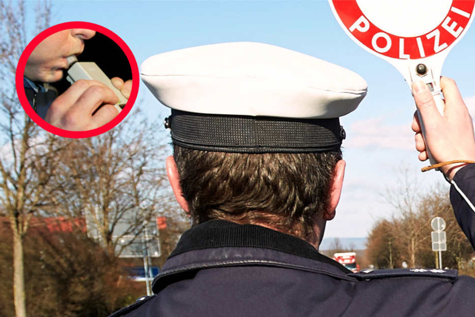 Polizisten stoppten den Wagen und führten bei dem Fahrer einen Atemalkoholtest durch (Symbolbild).