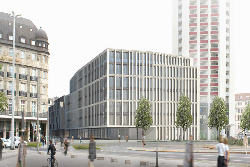In der LWB-Zentrale am Wintergartenhochhaus werden derzeit mehrere Neubau-Vorhaben geplant.