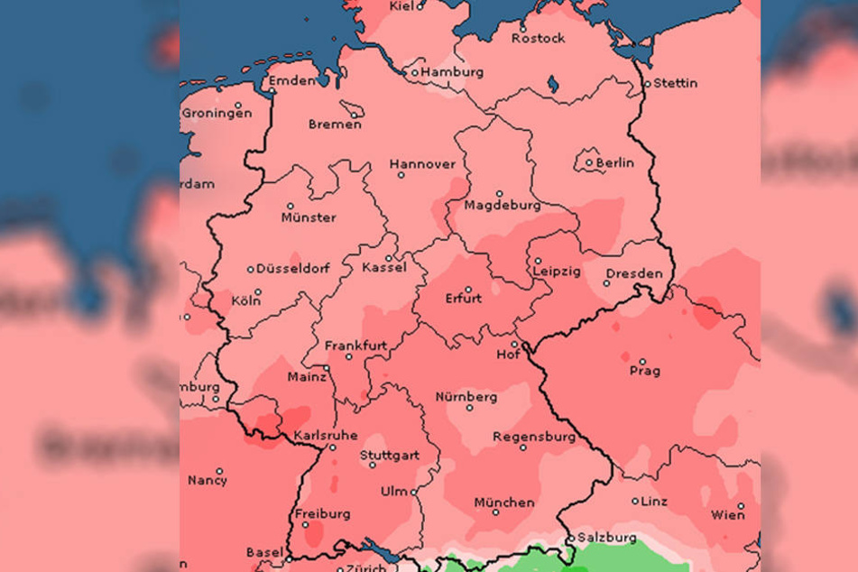 Auf wetteronline sieht man: Ab Wochenmitte zieht ein Sturm mit heftigen Windböen über die Republik.