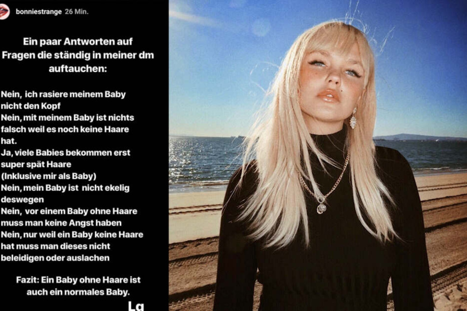 Bonnie Strange (32) verteidigt Baby Goldie Venus auf Instagram.