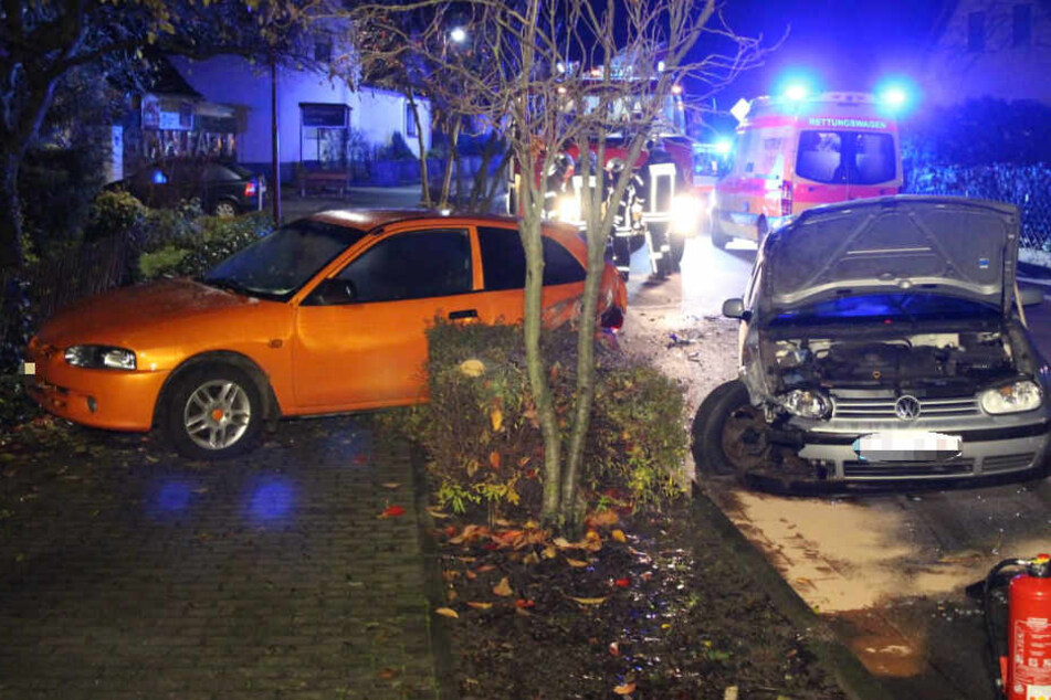 Unfall in Seifertshain: Erst kam das Auto, dann die Hecke