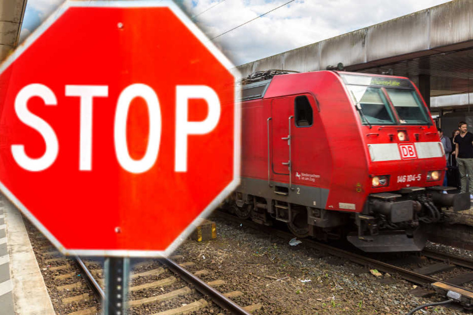 Die Bahnstrecke Dresden-Leipzig ist aktuell gesperrt. (Symbilbild, Bildmontage)