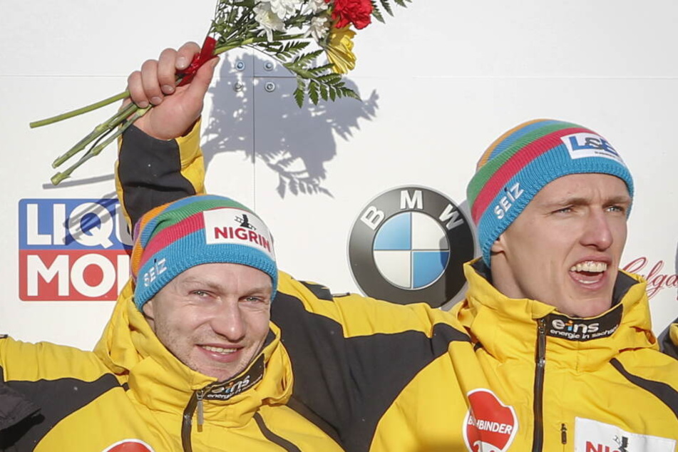 Francesco Friedrich (li.) hatte zuletzt schon einen neuen Rekord im Weltcup aufgestellt, als er mit Torsten Margis alle sechs Zweierrennen gewonnen.