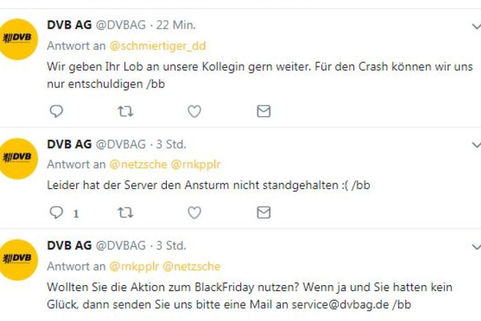 Am Morgen entschuldigten sich die DVB und versprachen den Enttäuschten Hilfe.