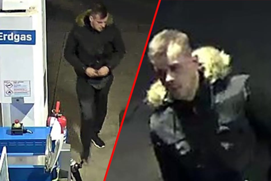 Die Person links soll am 29. November einen Automaten an einer Tankstelle aufgebrochen haben. Die Person rechts könnte sein möglicher Komplize sein.