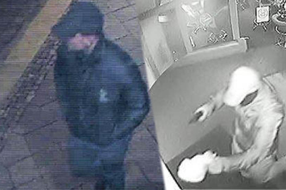 Nach dem Überfall auf die Spielothek in Leipzig-Neulindenau sucht die Polizei mit diesen Bildern nach dem Täter.