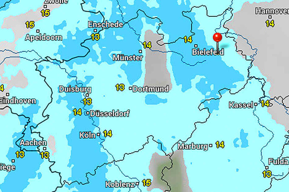 Der Regen fällt über OWL her.