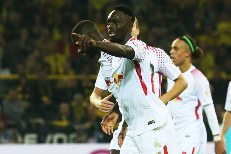 Jean-Kevin Augustin erzielte per Foulelfmeter das zwischenzeitliche 3:1 für RB Leipzig.