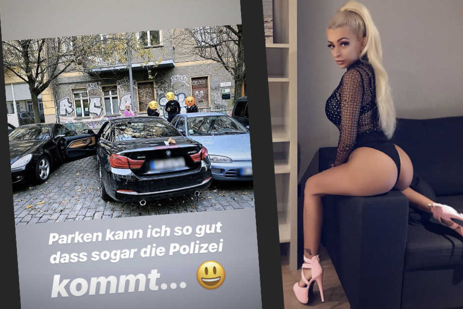 Katja Krasavice hat kurz nach ihrer bestandenen Führerschein-Prüfung noch Probleme beim Einparken. Die Polizei mit eindeutigen Angeboten bestechen kann sie jedoch nicht.