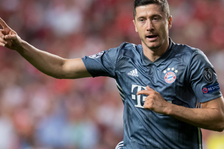 Stürmer Robert Lewandowski hatte gegen Benfica erneut Grund zum Jubeln.
