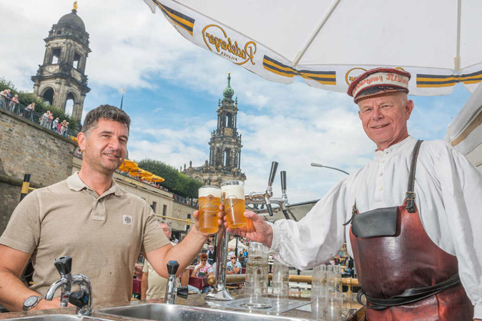 Jens Richter (l., 42) und Bierkutscher Ernst.