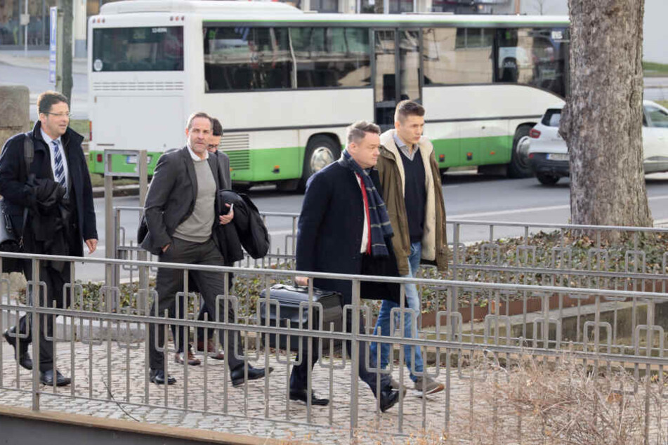 Daniel Frahn auf dem Weg ins Chemnitzer Arbeitsgericht.